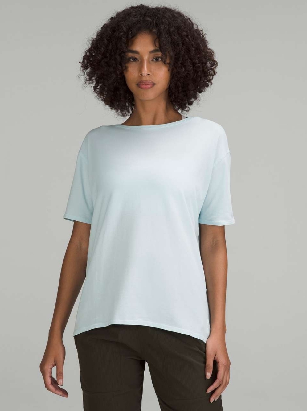 Lululemon Back in Action Short-Sleeve T-Shirt Light Blue Powder Blue Small
